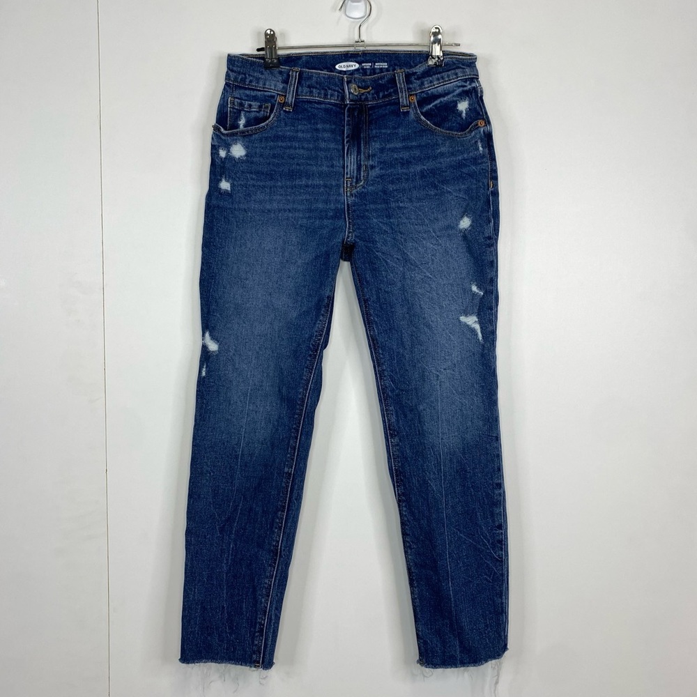 Old Navy Size 2 Mid-Rise Boyfriend Jeans Distressed Pants